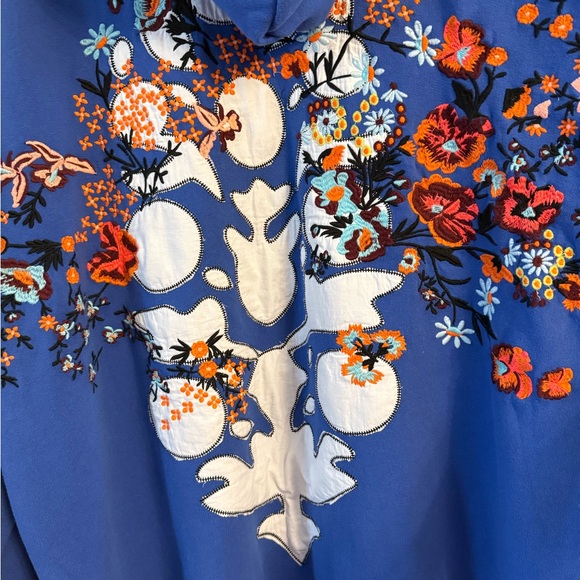 SOLD! FP Movement At My Best Embroidered Sweatshirt In Stellar Blue Size Medium - Picture 5 of 8